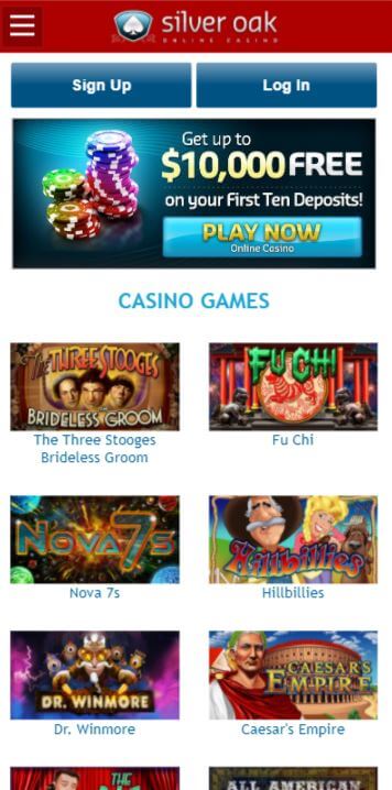 Silver Oak Casino Mobile Review