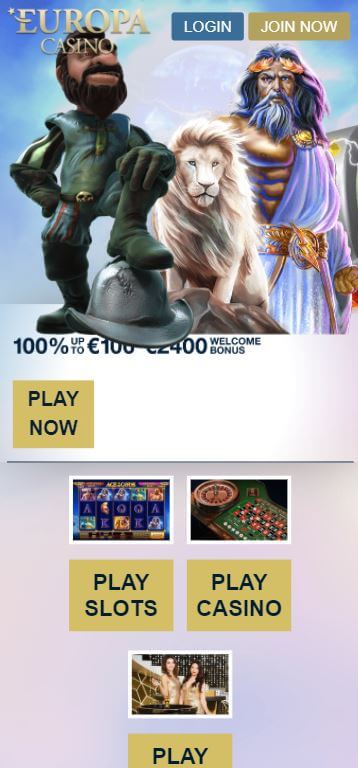 Europa Casino Mobile Review