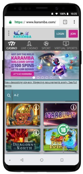 Karamba Casino Mobile Review