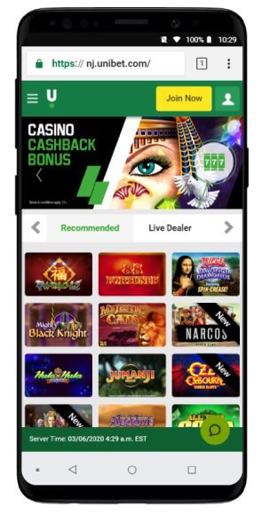 Unibet Casino NJ Mobile Review