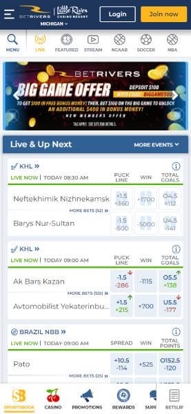 BetRivers Sportsbook Mobile Review