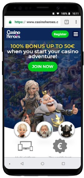 casino heroes mobile review