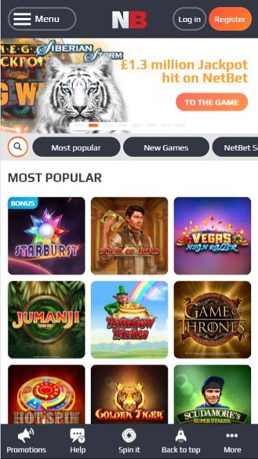 NetBet Casino Mobile Review