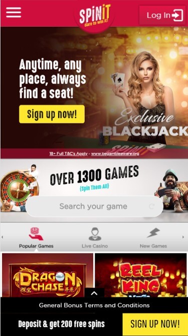 spinit casino mobile review