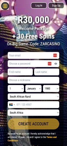 zar casino mobile